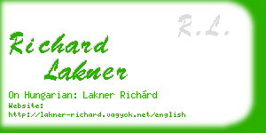 richard lakner business card