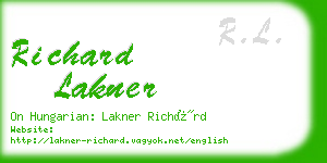 richard lakner business card